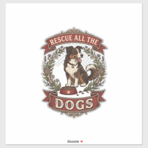 Rescue All Dogs Dog Floral Wreath Ribbon_1