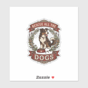 Rescue All Dogs Dog Floral Wreath Ribbon_1