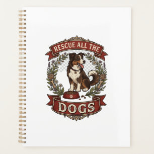 Rescue All Dogs Dog Floral Wreath Ribbon_1 Planner
