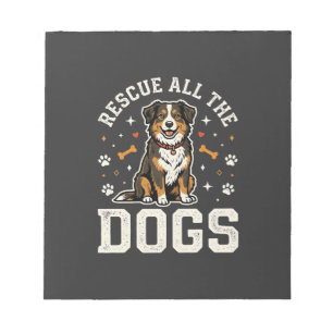 Rescue All The Dogs Vintage Dog Notepad
