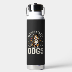 Rescue All The Dogs Vintage Dog Water Bottle