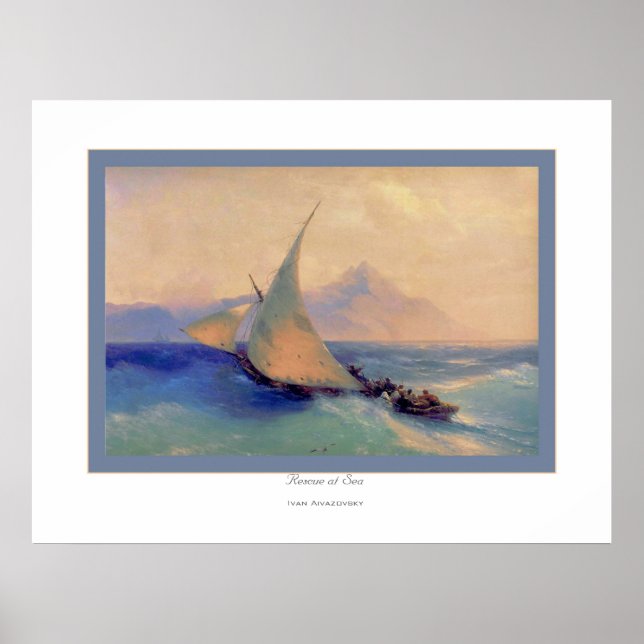 Rescue at Sea~ Ivan Aivazovsky Poster (Front)