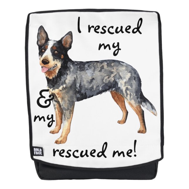 Rescue Australian Cattle Dog Backpack (Front)