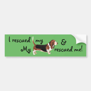 Rescue Basset Bumper Sticker