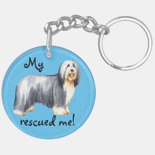 Rescue Bearded Collie Key Ring
