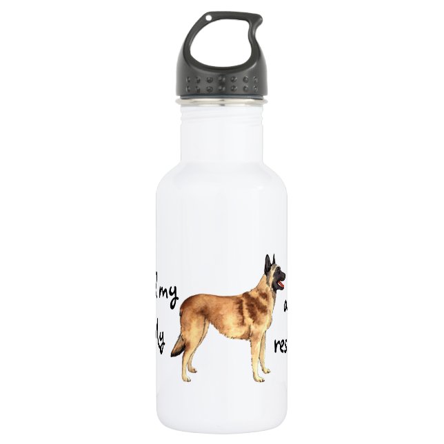 Rescue Belgian Malinois 532 Ml Water Bottle (Front)