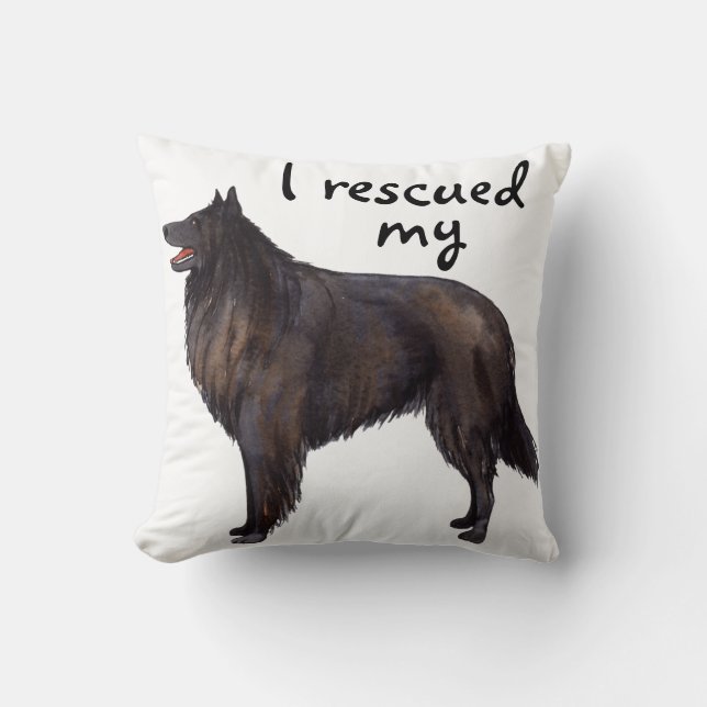 Rescue Belgian Sheepdog Cushion (Front)
