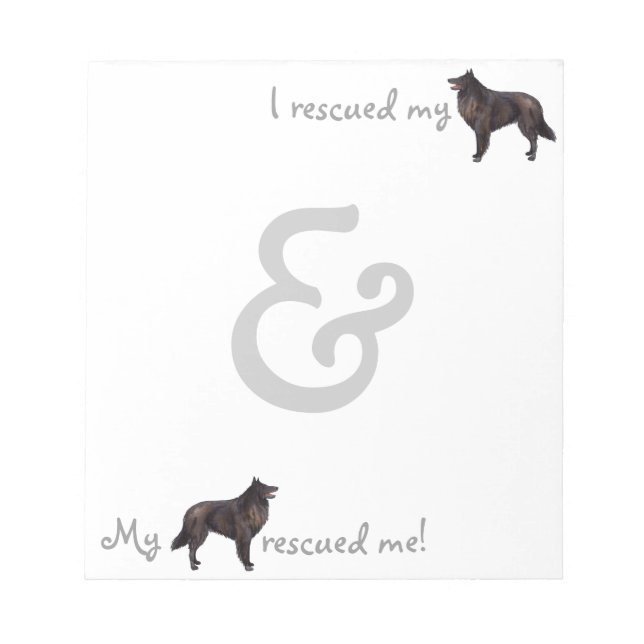 Rescue Belgian Sheepdog Notepad (Front)