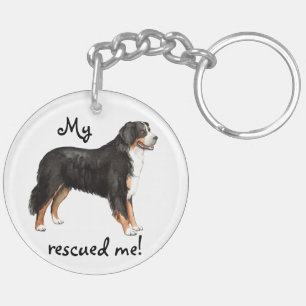 Rescue Bernese Mountain Dog Key Ring