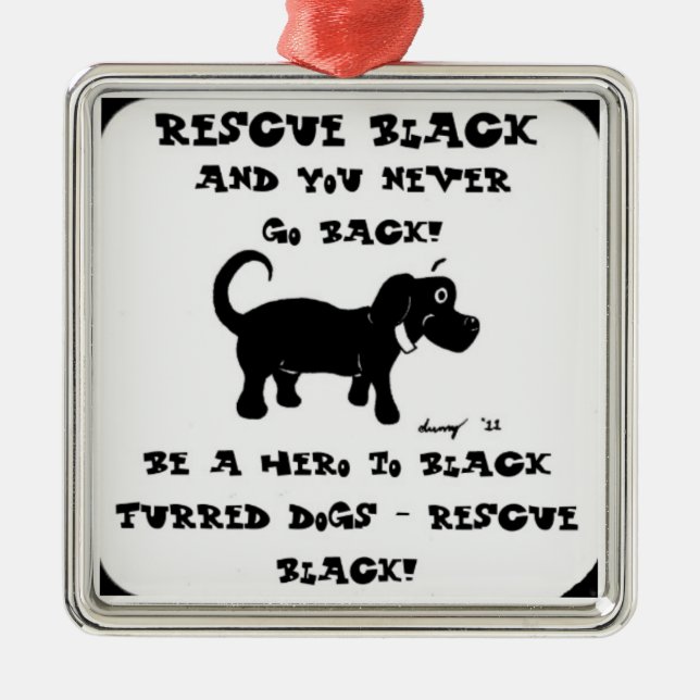 Rescue Black Dogs Ornament (Front)