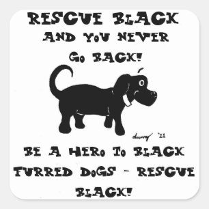 Rescue Black Dogs Stickers - Set of 20