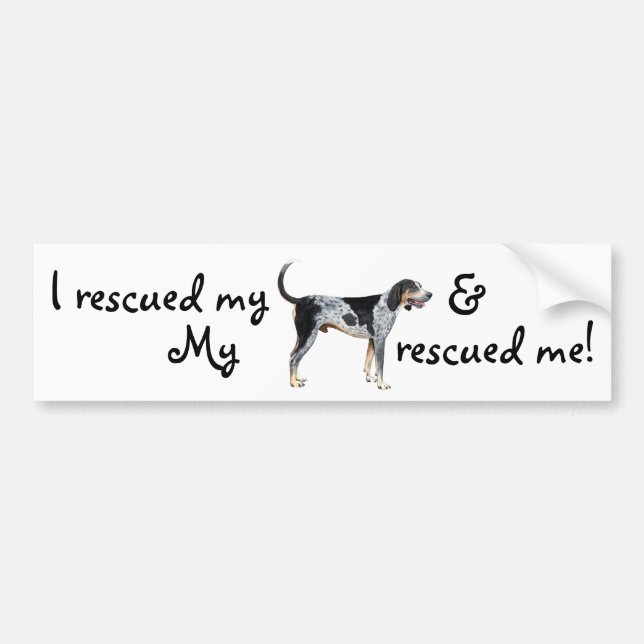 Rescue Bluetick Coonhound Bumper Sticker (Front)