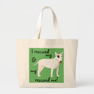 Rescue Bull Terrier Large Tote Bag