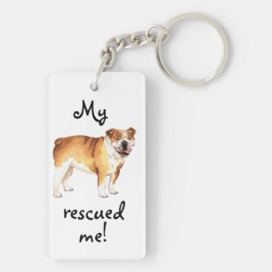 Rescue Bulldog Key Ring