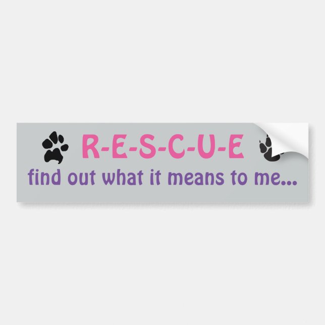 RESCUE Bumper Sticker (Front)