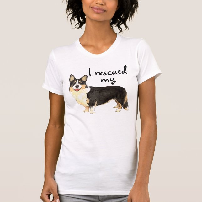 Rescue Cardigan Welsh Corgi T-Shirt (Front)