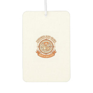 Rescue Cat Club Cat Rescue Adoption Vintage Vector Car Air Freshener