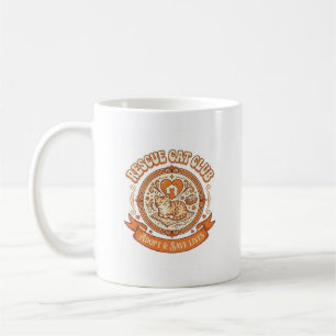 Rescue Cat Club Cat Rescue Adoption Vintage Vector Coffee Mug