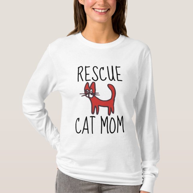 RESCUE CAT MOM T-Shirts (Front)