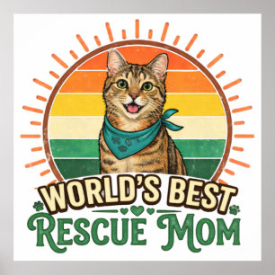 Rescue Cat Mum Poster