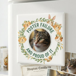Rescue Cat Parent Gift Animal Advocate Floral Magnet