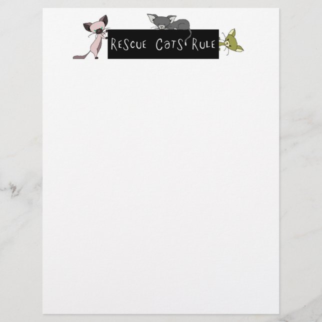 Rescue Cats Rule Letterhead (Front)