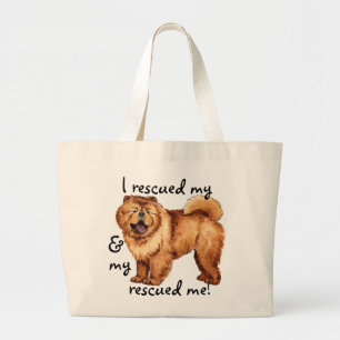 Rescue Chow Chow Large Tote Bag