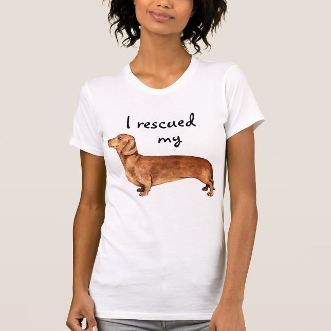 Rescue Dachshund T-Shirt (Front)