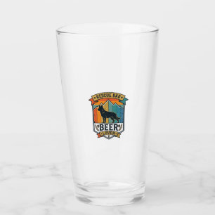 Rescue Dad Beer Lover Dog Vintage Sunset_1 Glass