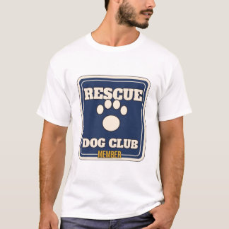 Rescue Dog Club Member Varsity Paw Print T-Shirt