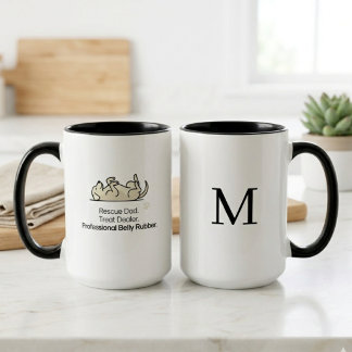 Rescue Dog Dad Treat Dealer Illustration Mug