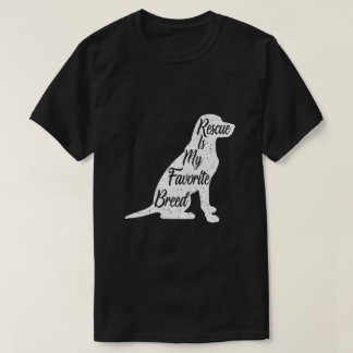 Rescue Dog Favourite Breed Silhouette T-Shirt