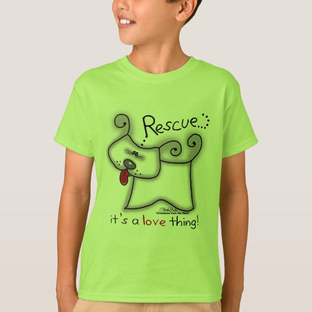 Rescue Dog ... It's A Love Thing T-Shirt (Front)