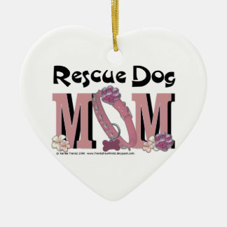 Rescue Dog MOM Ceramic Tree Decoration