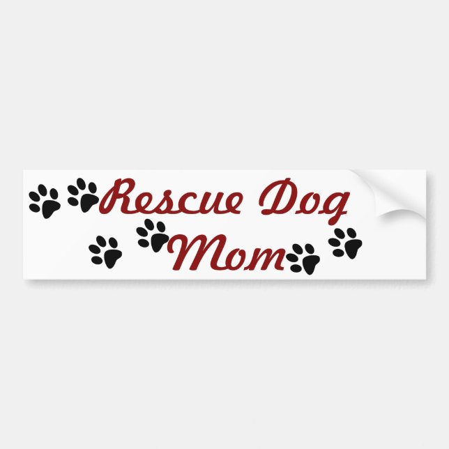 Rescue Dog Mum Bumper Sticker (Front)