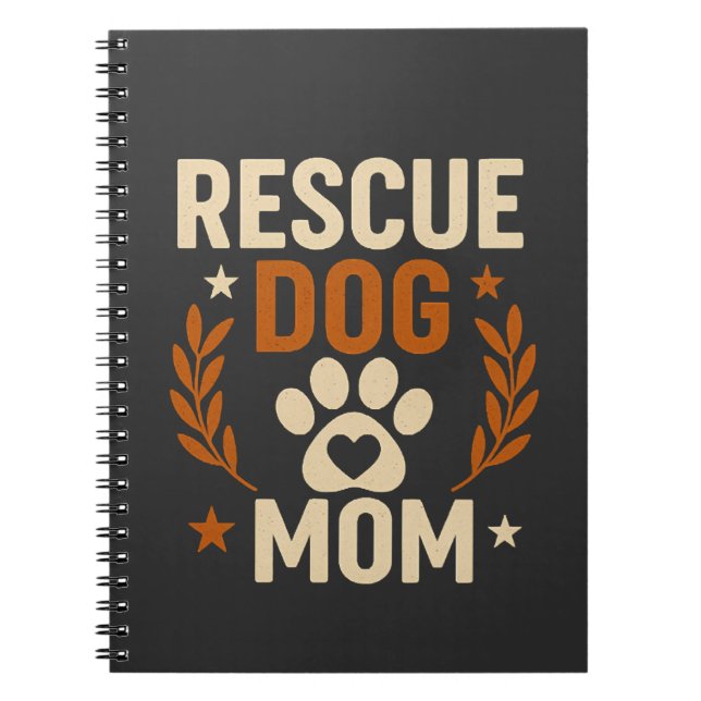 Rescue Dog Mum Notebook (Front)