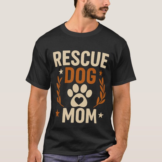 Rescue Dog Mum T-Shirt (Front)