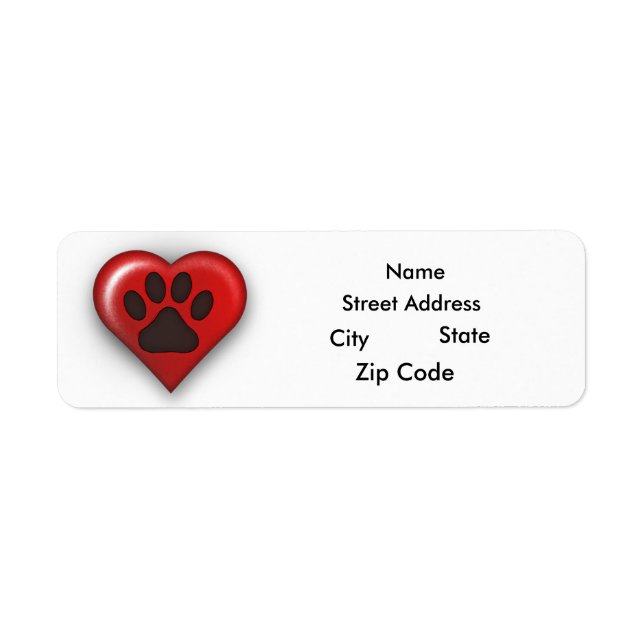 Rescue Dog Owner Return Address Lables (Front)
