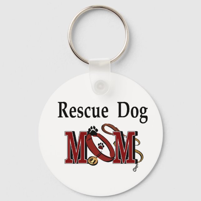 Rescue Dog Owners Gifts Key Ring (Front)