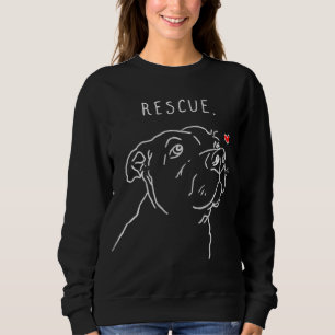 Rescue Dog, Pitbull Drawing, Rescue Mum, Adopt Don Sweatshirt