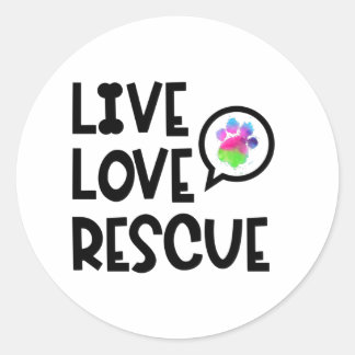 Rescue Dog Search Dog Service Dog Paw Classic Round Sticker