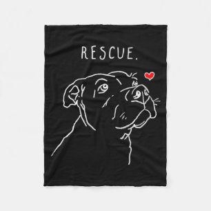 Rescue Dog Tbull Drawing Rescue Mom Adopt Dont _1  Fleece Blanket