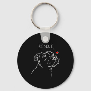 Rescue Dog Tbull Drawing Rescue Mom Adopt Dont _1  Key Ring
