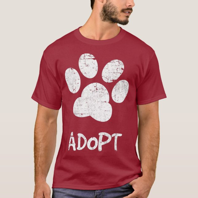 Rescue Dogs  - Adopt Dogs Tee - Dop Adoption (Front)