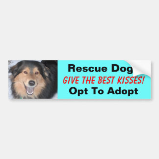 Rescue Dogs Give the Best Kisses!... Bumper Sticker