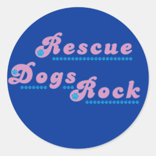 Rescue Dogs Rock Classic Round Sticker