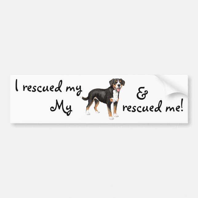 Rescue Entlebucher Mountain Dog Bumper Sticker (Front)