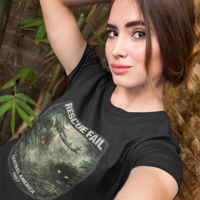 Rescue Fail Women's Dark T-Shirt  (There’s something out there waiting for us… and it ain’t no man.)