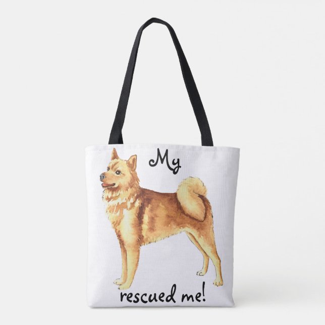 Rescue Finnish Spitz Tote Bag (Back)