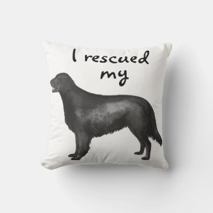 Rescue Flat-Coated Retriever Cushion